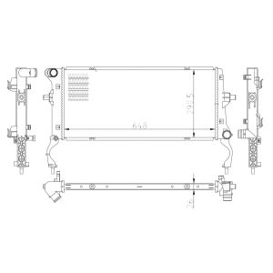 Radiador, refrigeración de motor NRF 550034