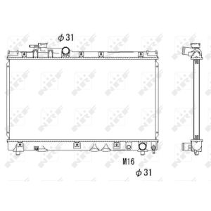Radiador, refrigeración de motor NRF 53273