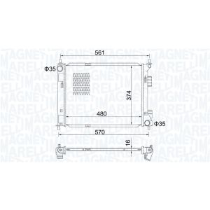 Arrefecedor do motor MAGNETI MARELLI 350213204500