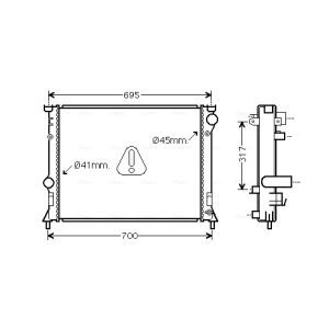 Arrefecedor do motor AVA COOLING CR2138