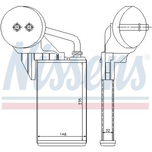 Wärmetauscher, Innenraumheizung NISSENS 72207