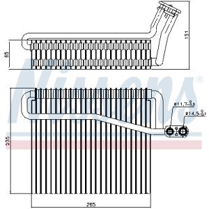 Evaporatore, impianto di climatizzazione NISSENS 92271