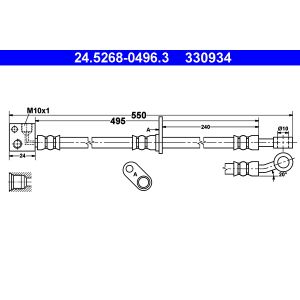 Bremsschlauch ATE 24.5268-0496.3