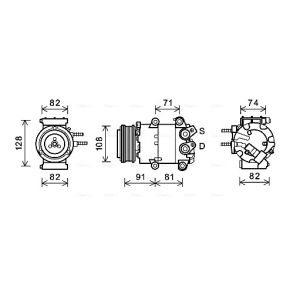 Compresor, aire acondicionado AVA COOLING FDAK498