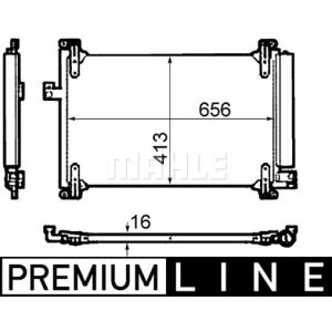 Condensador, aire acondicionado MAHLE AC 504 000P