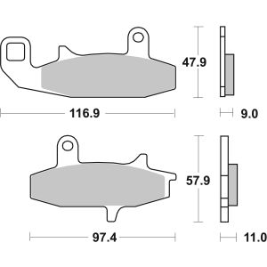 Bremsbelagsatz, ohne Straßenzulassung BREMBO 07SU15TT