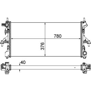 Radiador, arrefecimento do motor BEHR MAHLE CR 1034 000P