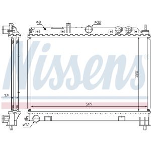 Radiador, refrigeración de motor NISSENS 64210A