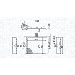 Arrefecedor do motor MAGNETI MARELLI 350213202500