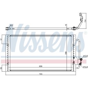 Condensador, aire acondicionado NISSENS 94939