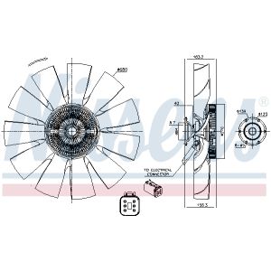 Koppeling, radiatorventilator NISSENS 86167