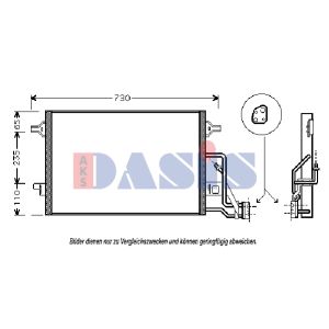 Condensador, sistema de ar condicionado AKS DASIS 042003N