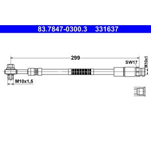 Jarruletku ATE 83.7847-0300.3