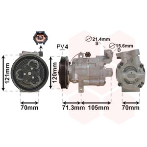 Compressor, ar condicionado VAN WEZEL 1300K306