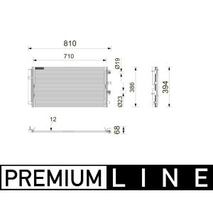 Kondensator, Klimaanlage MAHLE AC 1212 000P