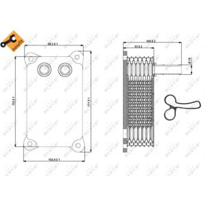 Radiatore olio, olio motore EASY FIT NRF 31294