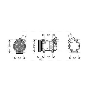 Compresor, aire acondicionado AVA COOLING RTAK080