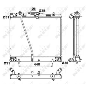 Radiator, motorkoeling NRF 53188