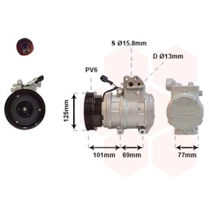 Compressor, ar condicionado VAN WEZEL 8200K208