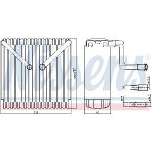 Evaporador, aire acondicionado NISSENS 92015