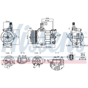 Compressor, ar condicionado NISSENS 891034