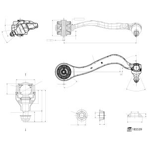 Braço de controlo, suspensão da roda FEBI BILSTEIN 185539