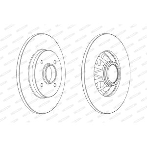 Disco freno FERODO DDF1791C-1 posteriore, completo, 1 pezzo