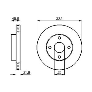 Disco de freno BOSCH 0 986 478 787 vorne, ventilado , 1 Pieza