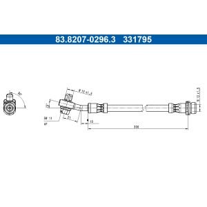 Flexible de frein ATE 83.8207-0296.3
