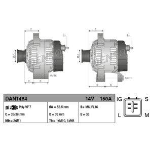 Drehstromlichtmaschine DENSO DAN2038