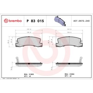 Jarrupalasarja BREMBO P 83 015