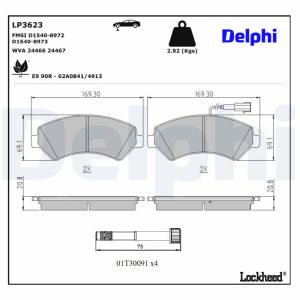Jarrupalasarja DELPHI LP3623, edessä