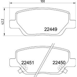 Jarrupalasarja, levyjarru BREMBO P 23 179, Takana