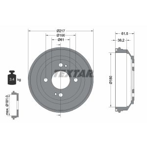 Bremstrommel TEXTAR 94017500