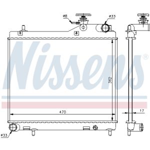 Kühler, Motorkühlung NISSENS 67049