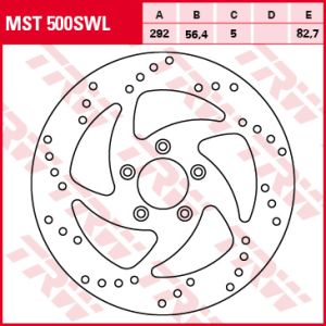 Disque de frein TRW MST500SWL, 1 Pièce