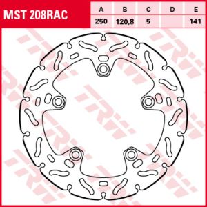 Disco de travão TRW MST208RAC, 1 Peça