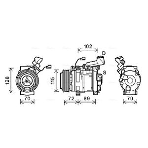 Compressor, ar condicionado AVA COOLING HDK270