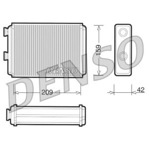 Intercambiador de calor, calefacción interior DENSO DRR09070