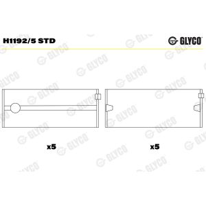 Kurbelwellenlager GLYCO H1192/5 STD