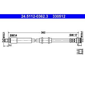 Flexible de frein ATE 24.5112-0362.3