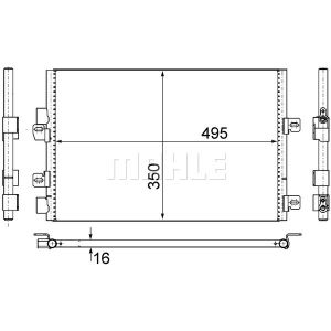 Condensatore, impianto di climatizzazione MAHLE AC 525 000S