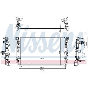 Radiatore NISSENS 606230