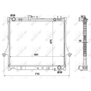 Radiator, motorkoeling NRF 53540