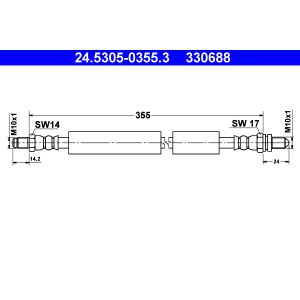 Flexible de frein ATE 24.5305-0355.3