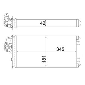 Échangeur de chaleur, chauffage intérieur MAHLE AH 64 000S