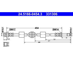 Bremsschlauch ATE 24.5166-0454.3