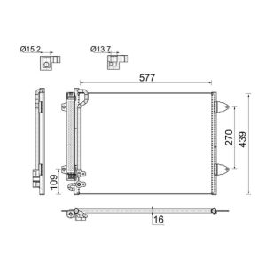 Kondensator, Klimaanlage MAHLE AC 666 000S