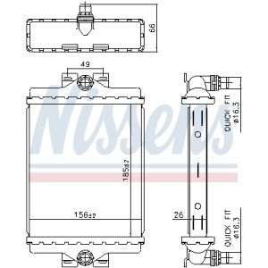 Radiatore, raffreddamento motore NISSENS 606270