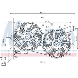 Ventilador, refrigeración de motor NISSENS 85228